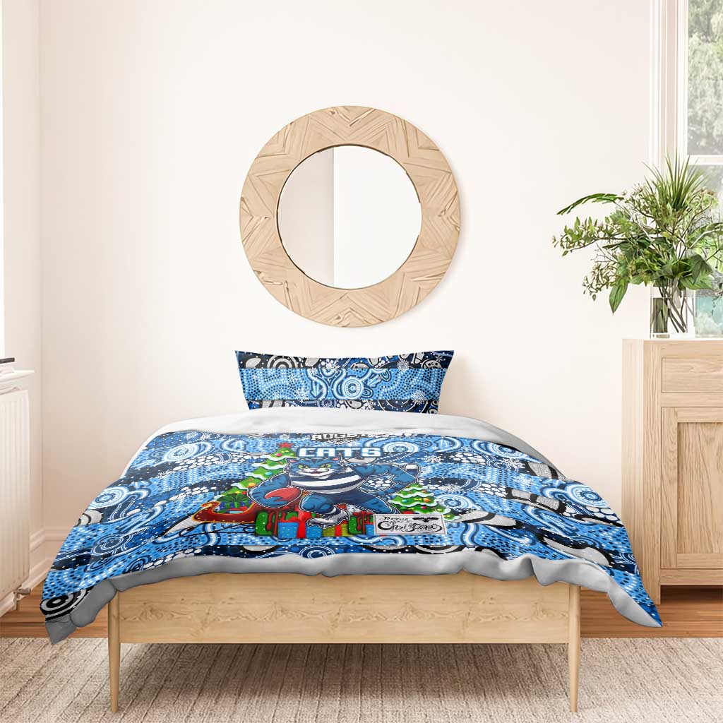 Cats Football Merry Christmas Bedding Set Indigenous Australian Art