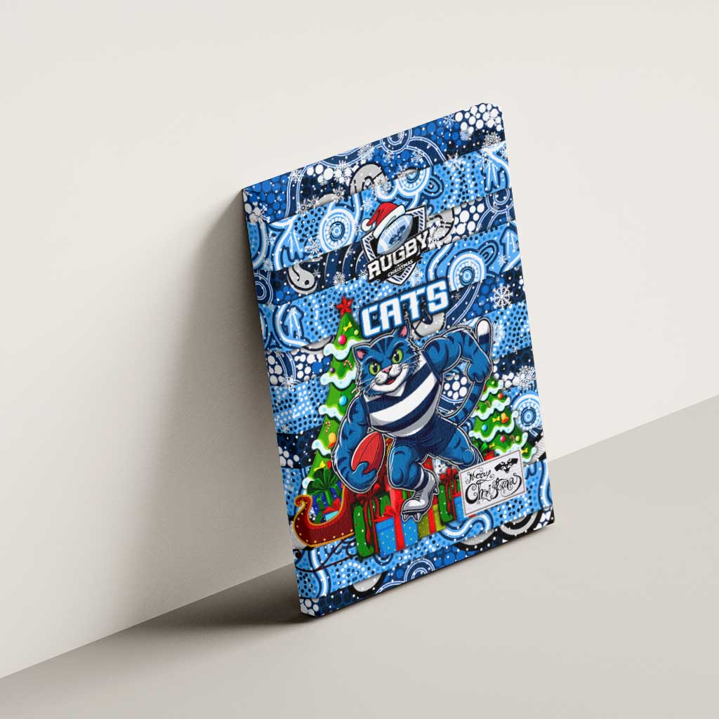 Cats Football Merry Christmas Canvas Wall Art Indigenous Australian Art