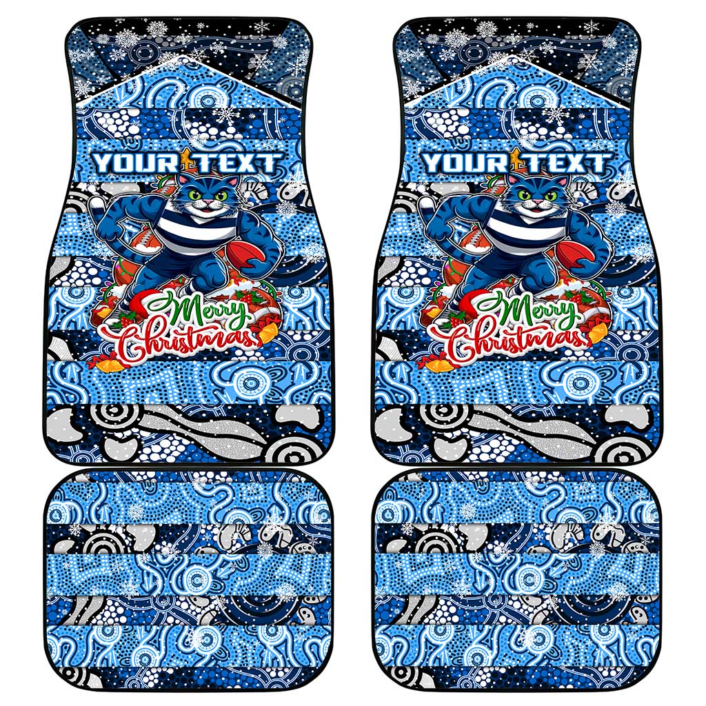 Cats Football Merry Christmas Car Mats Indigenous Australian Art