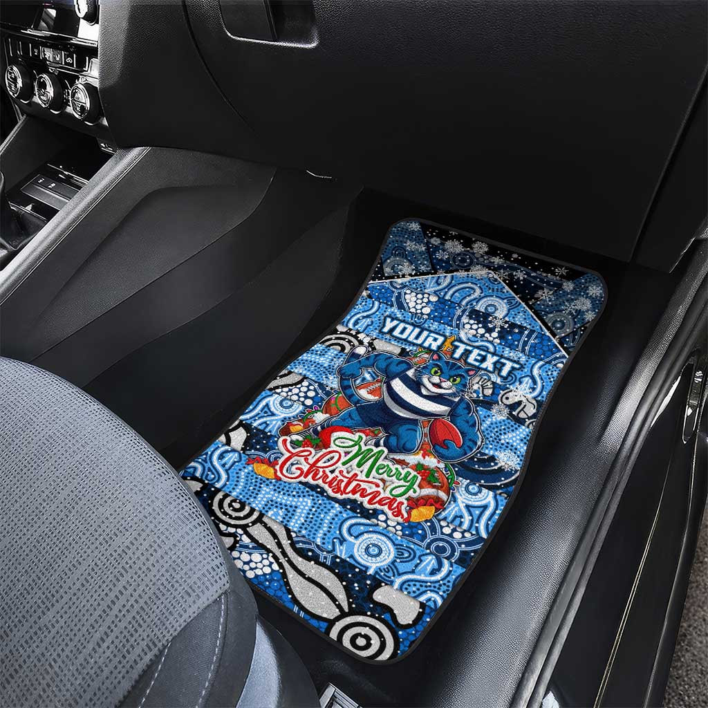 Cats Football Merry Christmas Car Mats Indigenous Australian Art