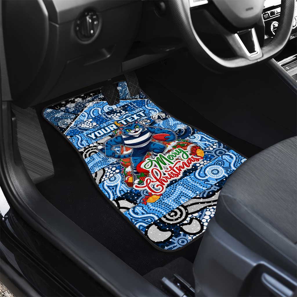 Cats Football Merry Christmas Car Mats Indigenous Australian Art