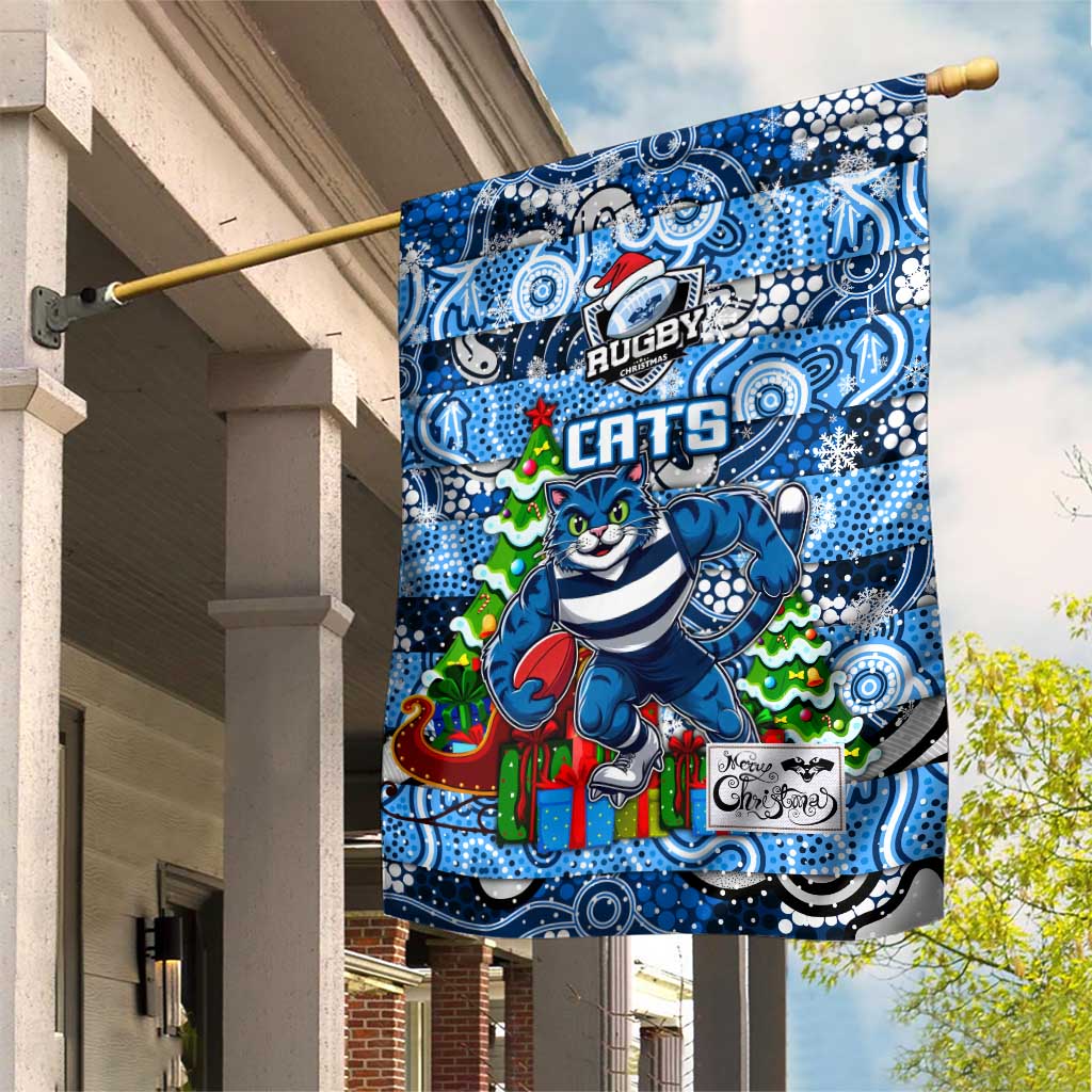 Cats Football Merry Christmas Garden Flag Indigenous Australian Art