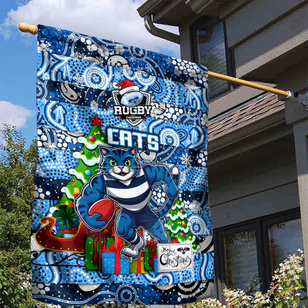 Cats Football Merry Christmas Garden Flag Indigenous Australian Art