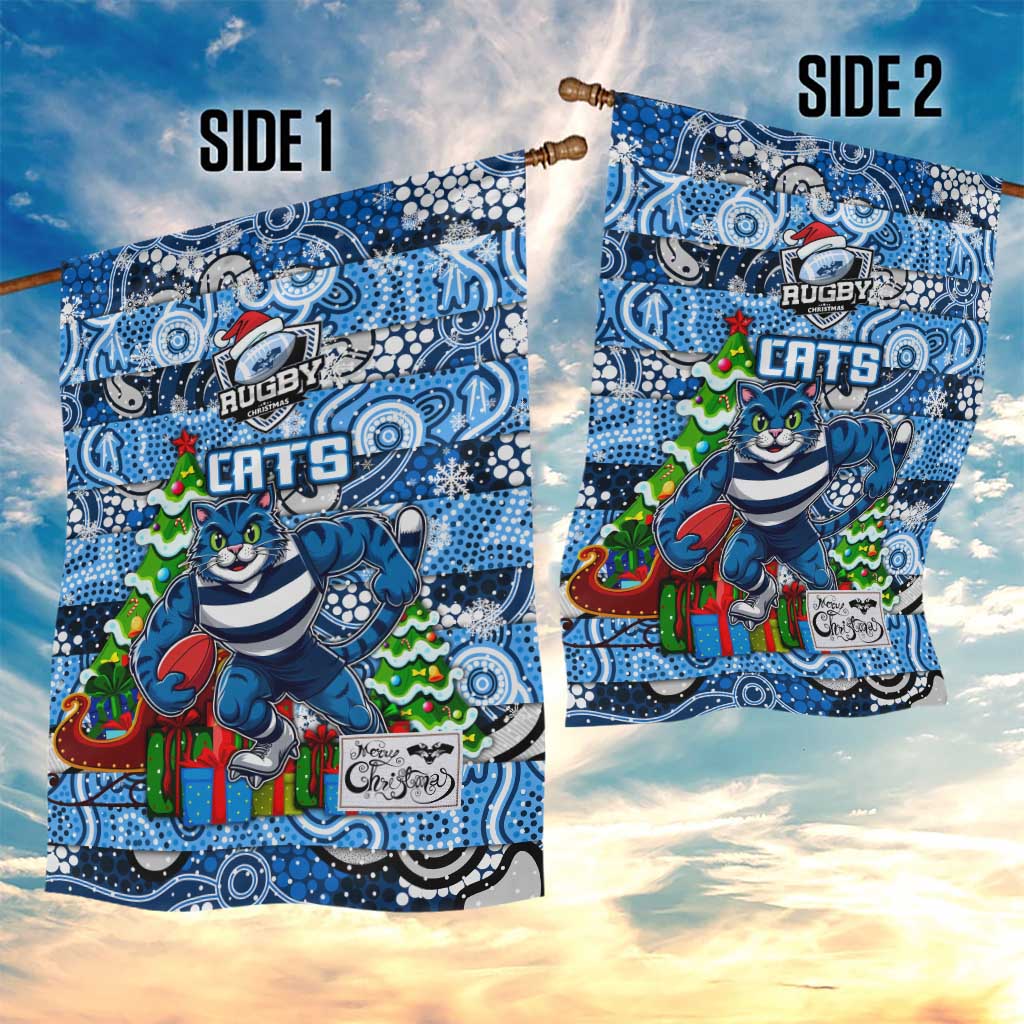 Cats Football Merry Christmas Garden Flag Indigenous Australian Art