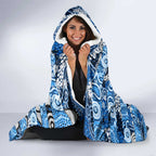 Cats Football Merry Christmas Hooded Blanket Indigenous Australian Art