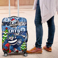 Cats Football Merry Christmas Luggage Cover Indigenous Australian Art