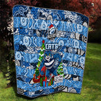 Cats Football Merry Christmas Quilt Indigenous Australian Art