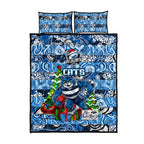 Cats Football Merry Christmas Quilt Bed Set Indigenous Australian Art