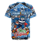 Custom Cats Rugby Merry Christmas Rugby Jersey Indigenous Australian Art