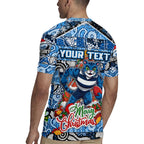 Custom Cats Rugby Merry Christmas Rugby Jersey Indigenous Australian Art