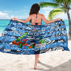 Cats Football Merry Christmas Sarong Indigenous Australian Art