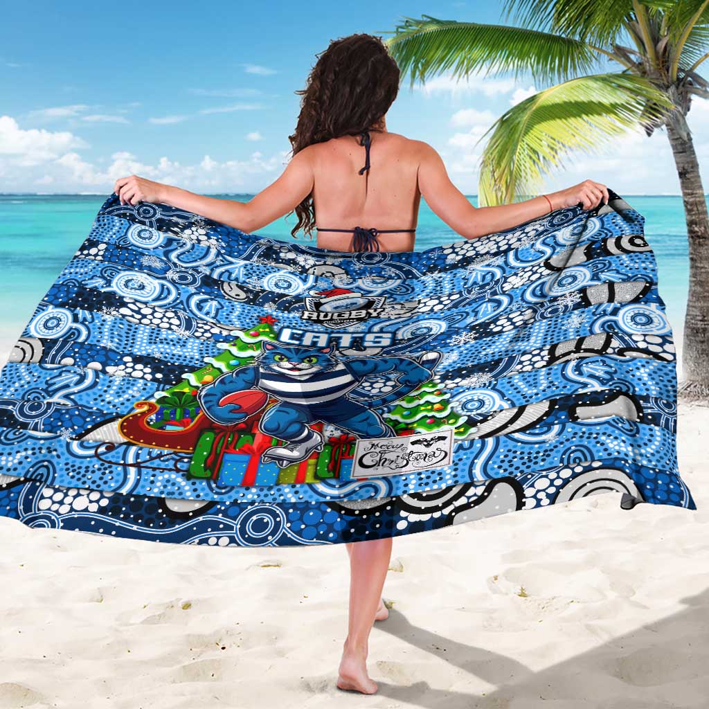Cats Football Merry Christmas Sarong Indigenous Australian Art