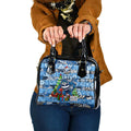 Cats Football Merry Christmas Shoulder Handbag Indigenous Australian Art