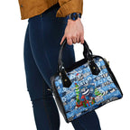 Cats Football Merry Christmas Shoulder Handbag Indigenous Australian Art