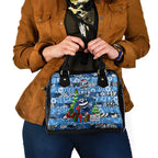 Cats Football Merry Christmas Shoulder Handbag Indigenous Australian Art