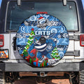 Cats Football Merry Christmas Spare Tire Cover Indigenous Australian Art