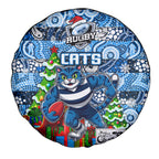 Cats Football Merry Christmas Spare Tire Cover Indigenous Australian Art
