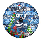 Cats Football Merry Christmas Spare Tire Cover Indigenous Australian Art