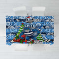 Cats Football Merry Christmas Tablecloth Indigenous Australian Art