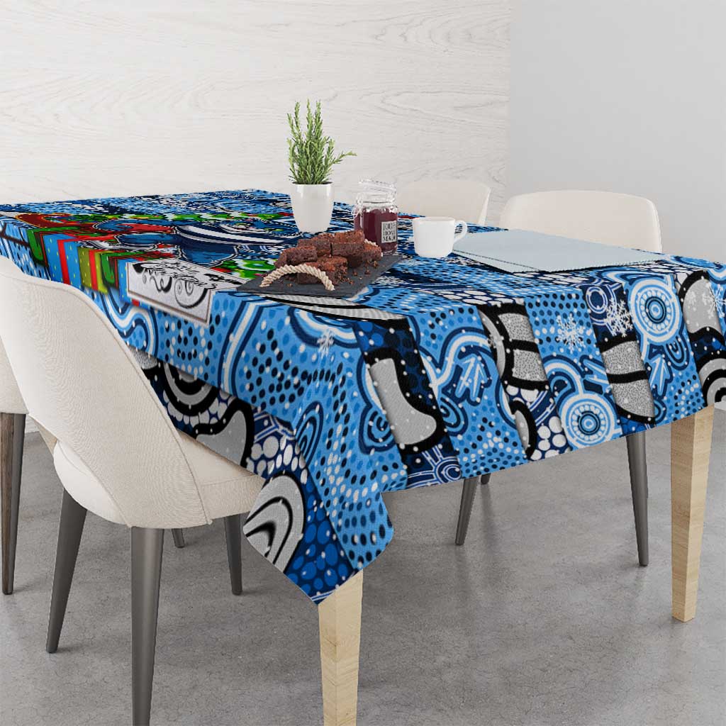 Cats Football Merry Christmas Tablecloth Indigenous Australian Art