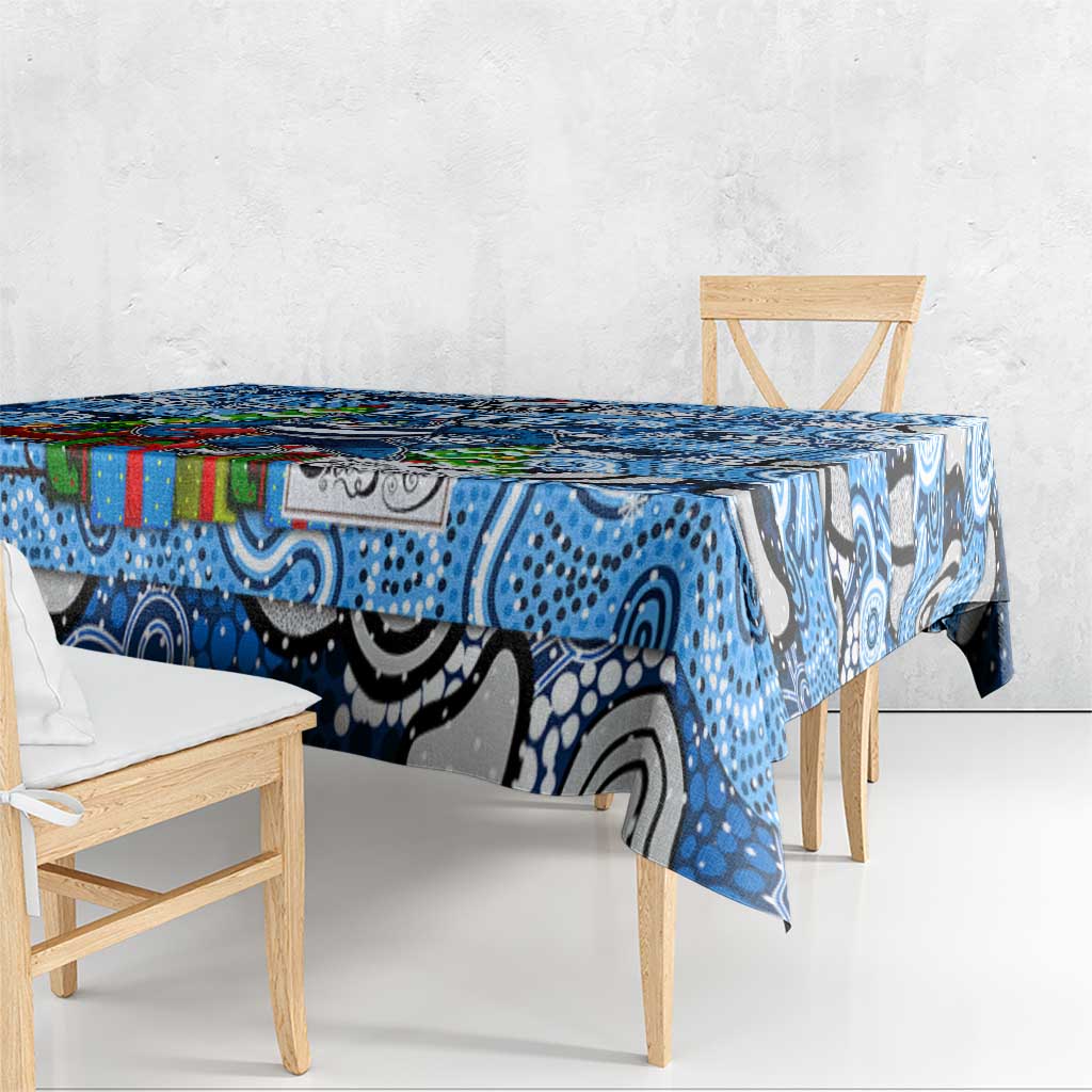 Cats Football Merry Christmas Tablecloth Indigenous Australian Art