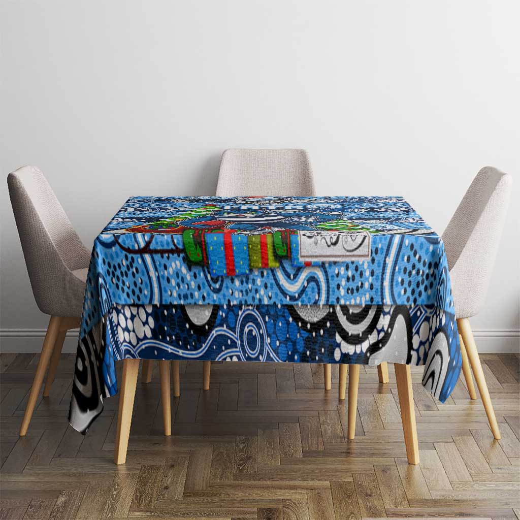 Cats Football Merry Christmas Tablecloth Indigenous Australian Art