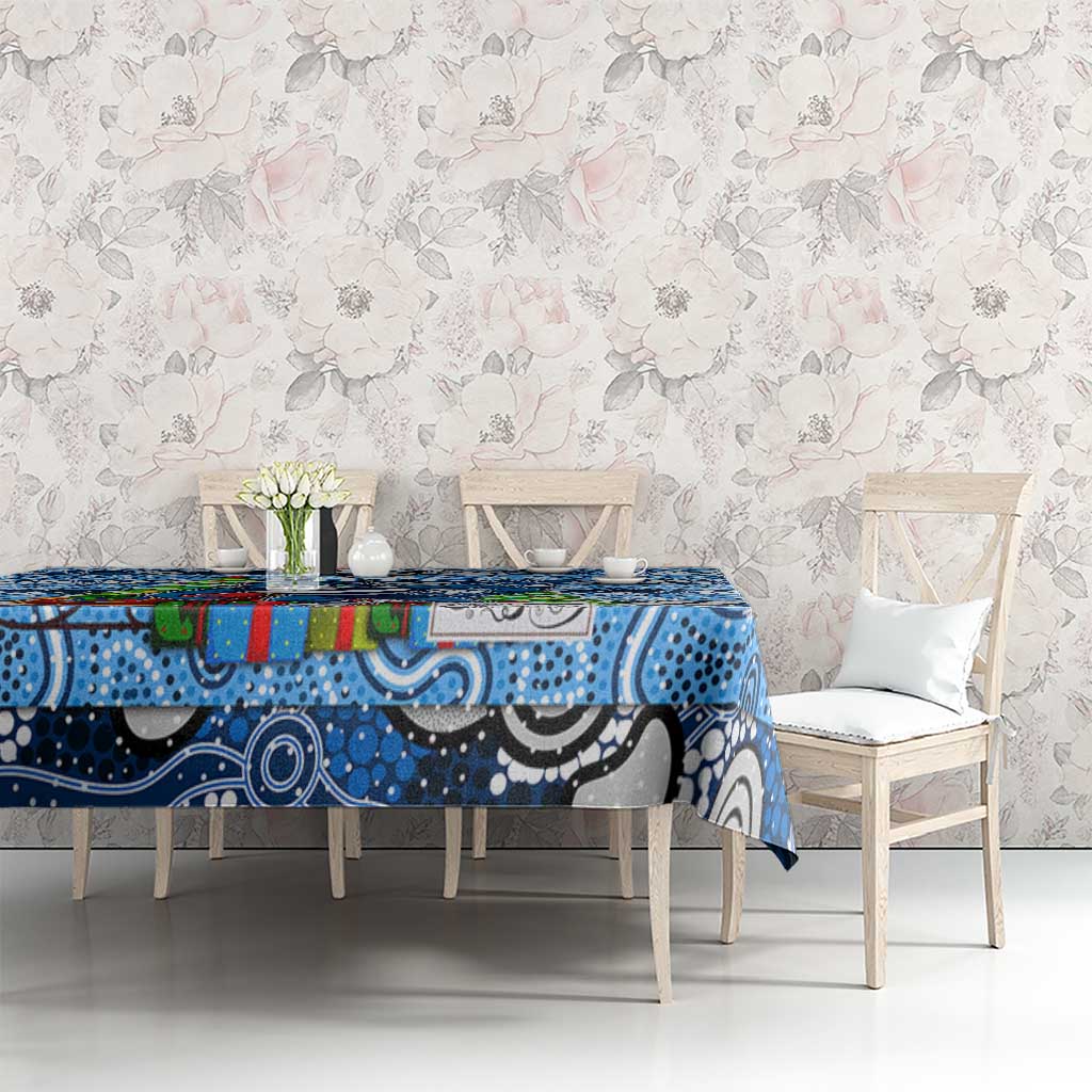 Cats Football Merry Christmas Tablecloth Indigenous Australian Art