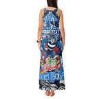 Custom Cats Rugby Merry Christmas Tank Maxi Dress Indigenous Australian Art
