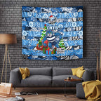 Cats Football Merry Christmas Tapestry Indigenous Australian Art