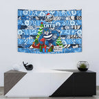 Cats Football Merry Christmas Tapestry Indigenous Australian Art