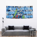 Cats Football Merry Christmas Tapestry Indigenous Australian Art