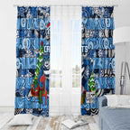 Cats Football Merry Christmas Window Curtain Indigenous Australian Art