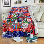 Bulldogs Football Merry Christmas Blanket Indigenous Australian Art