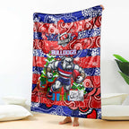 Bulldogs Football Merry Christmas Blanket Indigenous Australian Art