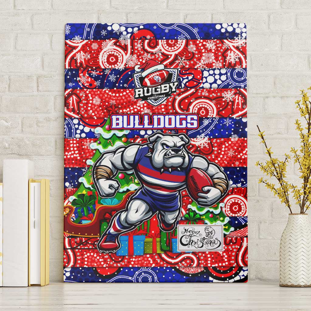 Bulldogs Football Merry Christmas Canvas Wall Art Indigenous Australian Art