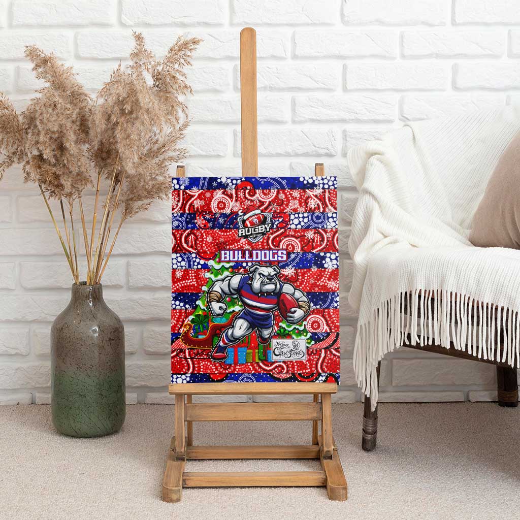 Bulldogs Football Merry Christmas Canvas Wall Art Indigenous Australian Art