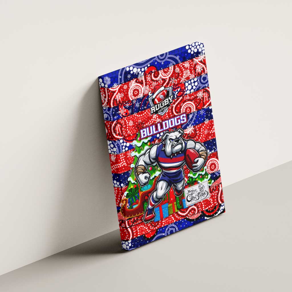Bulldogs Football Merry Christmas Canvas Wall Art Indigenous Australian Art