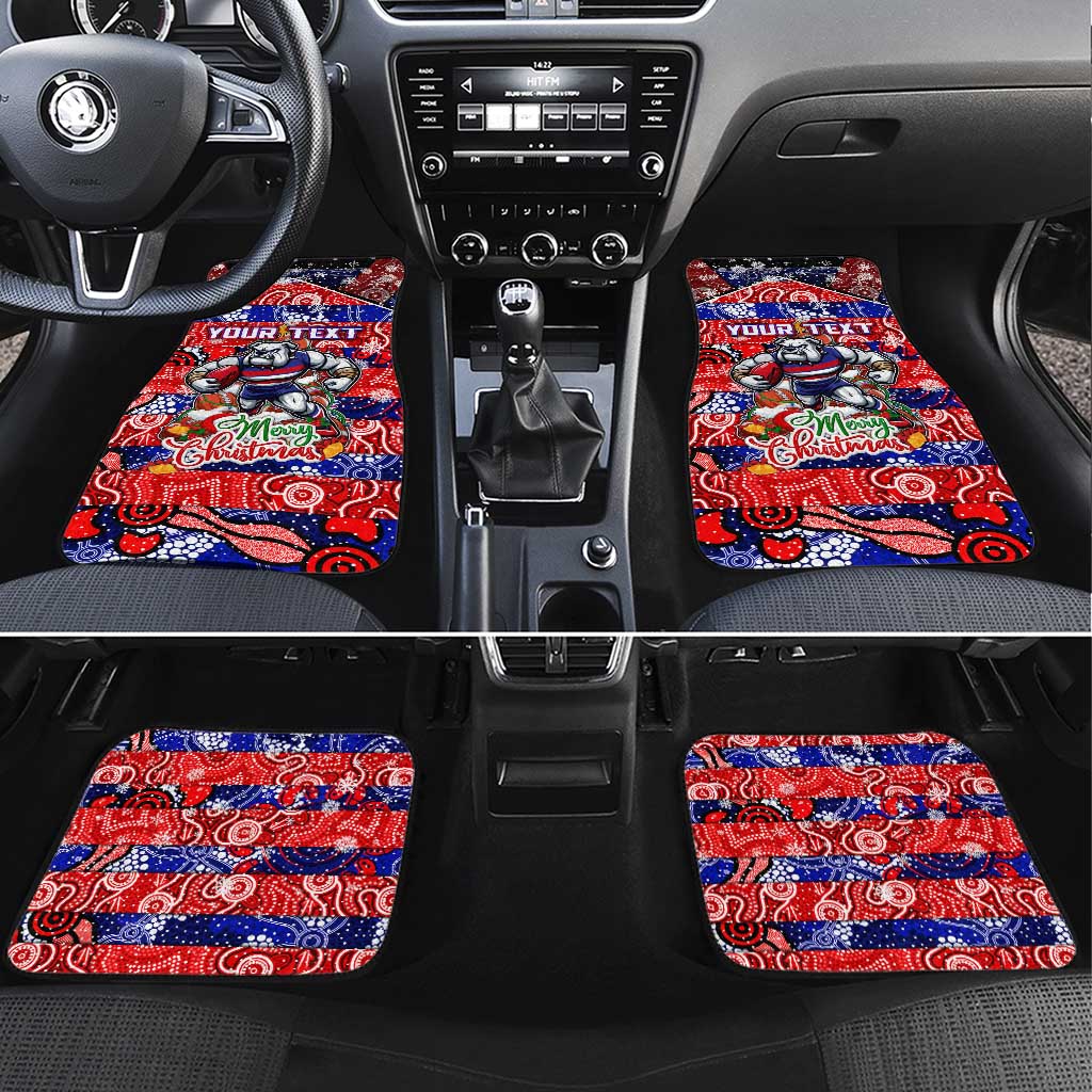 Bulldogs Football Merry Christmas Car Mats Indigenous Australian Art