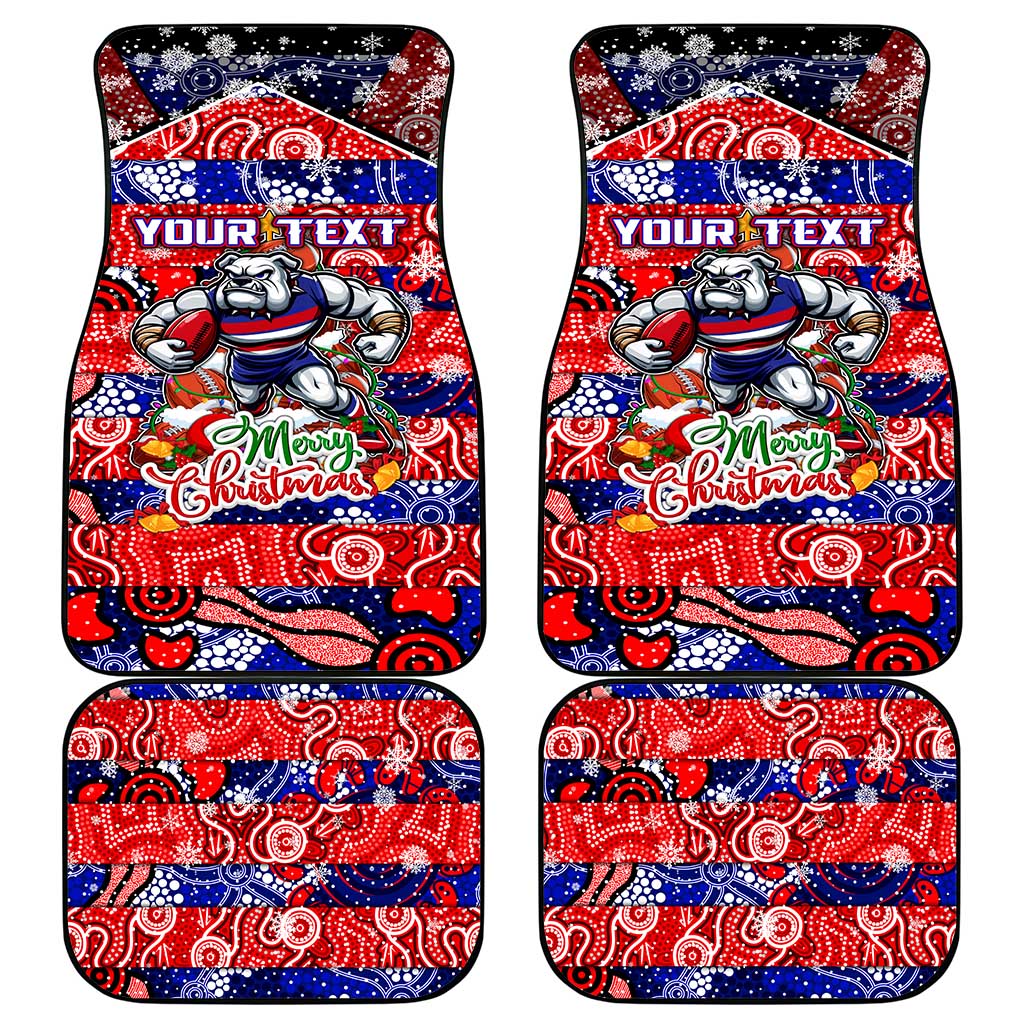 Bulldogs Football Merry Christmas Car Mats Indigenous Australian Art