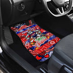 Bulldogs Football Merry Christmas Car Mats Indigenous Australian Art