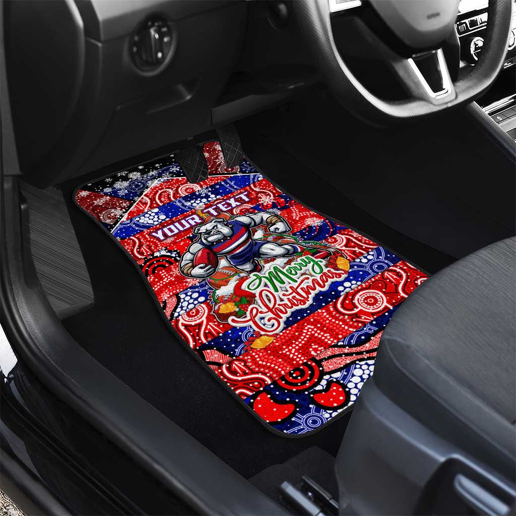 Bulldogs Football Merry Christmas Car Mats Indigenous Australian Art
