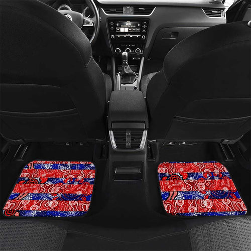 Bulldogs Football Merry Christmas Car Mats Indigenous Australian Art