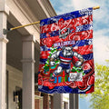 Bulldogs Football Merry Christmas Garden Flag Indigenous Australian Art