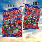Bulldogs Football Merry Christmas Garden Flag Indigenous Australian Art