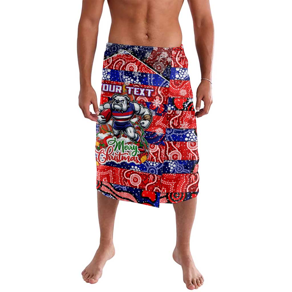 Custom Bulldogs Football Merry Christmas Lavalava Indigenous Australian Art