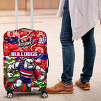 Bulldogs Football Merry Christmas Luggage Cover Indigenous Australian Art