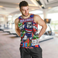Custom Bulldogs Football Merry Christmas Men Tank Top Indigenous Australian Art
