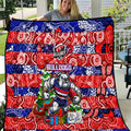 Bulldogs Football Merry Christmas Quilt Indigenous Australian Art