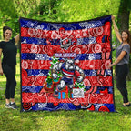 Bulldogs Football Merry Christmas Quilt Indigenous Australian Art
