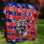 Bulldogs Football Merry Christmas Quilt Indigenous Australian Art